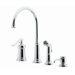 Ashfield One Handle Widespread Kitchen Faucet with Soap or Lotion Dispenser and Side Spray