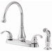 Treviso Two Handle High-Arc Centerset Kitchen Faucet with Side Spray