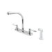 Pfirst Series Two Handle Centerset High Arch Kitchen Faucet with Side Spray