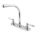 Pfirst Series Two Handle Kitchen Faucet with Porcelain Lever Handles