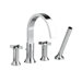 Berwick Tub Filler with Cross Handles and Personal Shower