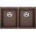 Precis Double Bowl Undermount Kitchen Sink in Cafe Brown