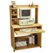 Heirloom 36" W Computer Cart with Hutch in Oak Veneer