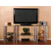 Extra Tall Glass and Aluminum 75" TV Stand