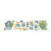 Owls Freestyle Peel and Stick Decal in Blue