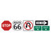 Traffic Signs Freestyle Peel and Stick Decal (Set 1) in Bright