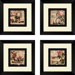 Floral Travel Postcards Framed Art (Set of 4)