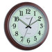 Opal Luminous Dial Clock in Dark Wood