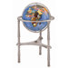 13" Ambassador Marine Blue Globe with Three Leg High Stand in Silver