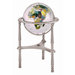 13" Ambassador Opal Globe with Three Leg High Stand in Silver