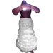 Angel Dog Frill Dress in White with Rhinestone Lettering