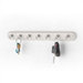 7-Hook Key Rack in White/Chrome