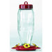 Glass Hummingbird Feeder in Red