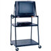 44" High, 2-Shelf Wide Body TV Cart