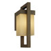 City One Light Outdoor Wall Lantern with Sqaure Light Caramel in Bronze