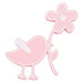 Large Bird with Flower Glitter