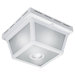 Motion Activated Five-Sided Porch Light in White Brass