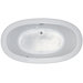 Tetsu Oval Whirlpool Tub with 2 Lights