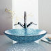 Rock Ice Round Glass Vessel Sink