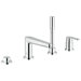 Eurodisc Cosmopolitan Volume Control Roman Tub Faucet with Hand Shower
