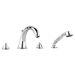 Geneva Double Handle Roman Thermostatic Tub Faucet with Hand Shower