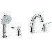 Parkfield Double Handle Widespread Roman Tub Faucet with Handshower