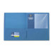 2-Pocket Folders, 125 Sh. Cap., 11"x8-1/2", 25 per Box, Blue