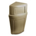 Corner Round Receptacle,21 Gallon,18-1/2"x14"x39",Beige