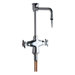 Laboratory Single Hole Faucet with Cast Swing Spout and Double Cross Handle
