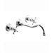 Victorian Wall Mounted Bathroom Faucet Set with Double Cross Handles