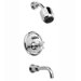 New Haven Pressure Balance Diverter Tub and Shower Faucet with Cross Handle