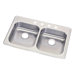 Dayton Double Bowl Kitchen Sink in Stainless Steel