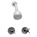 Commander Dual Control Shower Faucet with 4-Arm Handles