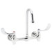 Commander Wall Mounted Faucet with Double Wrist Blade Handles