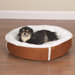 Sherpa Donut Pet Bed in Chestnut
