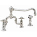 940 Series Two Handle Widespread Kitchen Faucet with Cross Handles and Side Spray