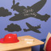 Planes and Clouds Chalkboard Vinyl Peel and Stick Mural