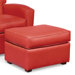 Grain Leather Ottoman