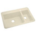 Vikrell Slope 1-Hole Undermount/Self Rimming Double Bowl Kitchen Sink