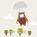 Piccolo Yuri Goes Parachuting Wall Sticker