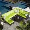Malibu Sectional Deep Seating Group with Cushions