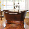 Aurora Hand Hammered Copper Slipper Bathtub