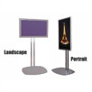 Single Plasma Display Floor Stand