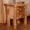 Silver Creek Two Drawer Nightstand with Half Log