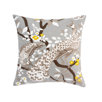 Peacock Square Pillow in Citrine