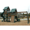 Congo Monkey Playsystem 3 with Swing Beam and Optional Accessories in Green / Brown
