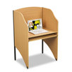 Floor Privacy Teak Laminate Study Carrel Desk