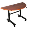 Cherry Lumina Half Round Flip Top Table