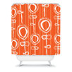 Rachael Taylor Contemporary Orange Shower Curtain