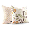 Ailanthus Throw Pillow in Wheat - 18" x 18"